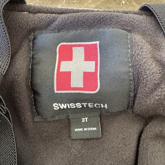NWT Swiss Tech Kids Gray/Black Snow Bib Overalls Sz 3T - Picture 3 of 5